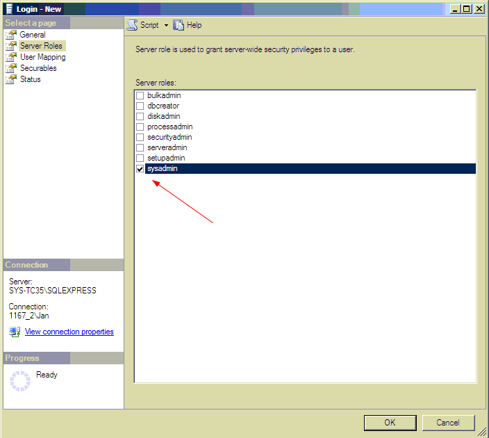 SQL Server 2005 New Login - 3