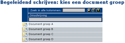 Begeleidend schrijven - Kies document groep